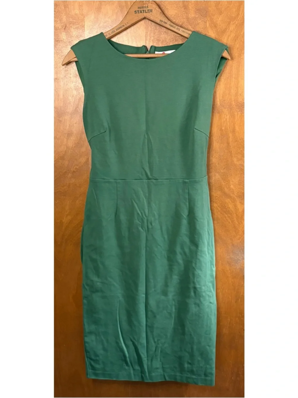 Boden Jessica Ponte Knit Green Tie Waist Sheath Dress 10 Work Office Career Mod - Picture 2 of 15